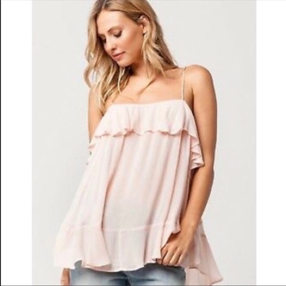 Free people petal cascade ruffle babydoll cami - Picture 3 of 4